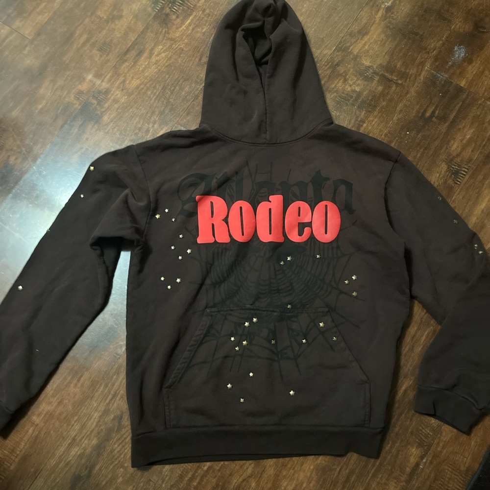 Travis Scott Black Hoodie with Red 'Rodeo' Print